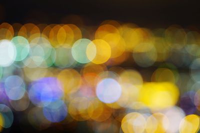 Defocused lights at night