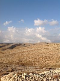 Scenic view of desert against sky