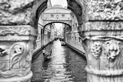 Arch bridge over water