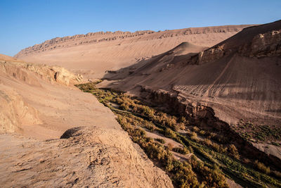 Scenic view of desert against sky