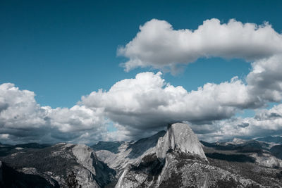 Panoramic view of cloudscape against blue sky