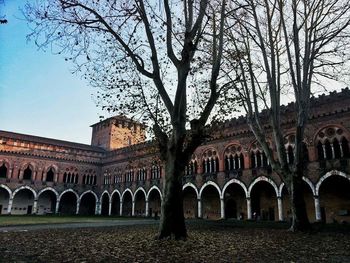 Building with trees in background