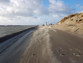 Panoramic view of beach against sky