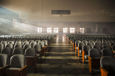 Empty seats in auditorium