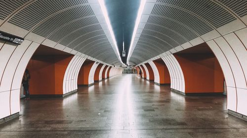 Empty corridor of building