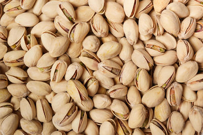 Pistachios texture and background . tasty pistachios on the table in the market
