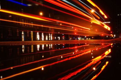 Light trails at night