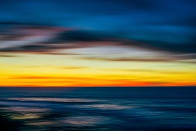Scenic view of sea against dramatic sky