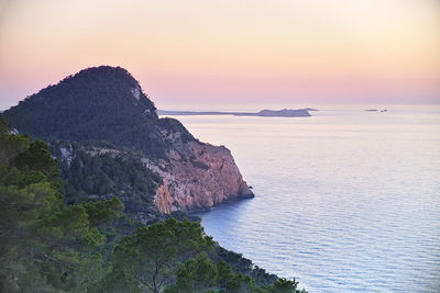 Coast landscape, sant antoni de portmany village, ibiza, balearic islands