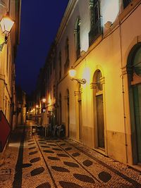 View of illuminated street light