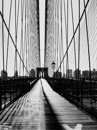 City skyline with bridge in background