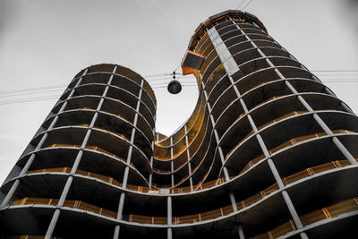 Low angle view of skyscrapers against sky