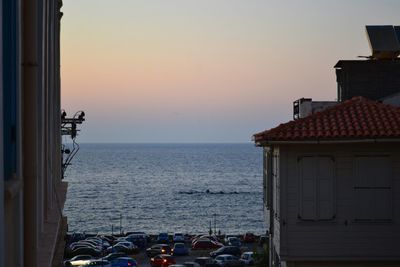 View of sea at sunset