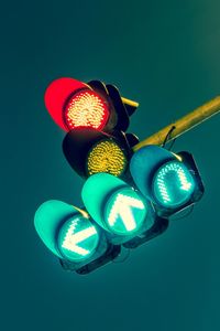 Low angle view of illuminated lights