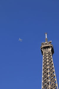 Low angle view of tower against clear sky