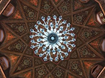 Low angle view of ornate ceiling