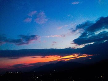 Scenic view of sky at sunset