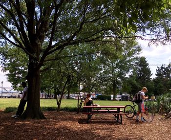 People in park