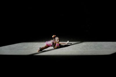 Ballet dancer dancing on stage