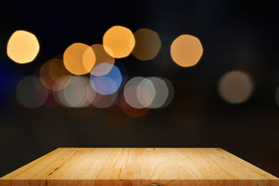 Defocused image of illuminated lights