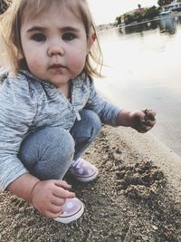 Close-up of girl in water