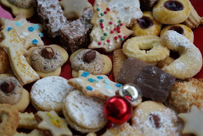 Full frame shot of homemade  christmas cookies