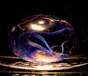 Light painting at night