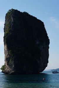 Rock formations in sea