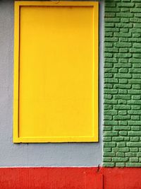 Close-up of yellow wall