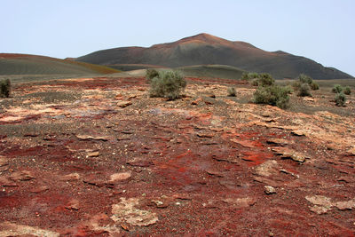 Scenic view of desert against sky