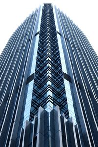 Low angle view of modern buildings against clear sky