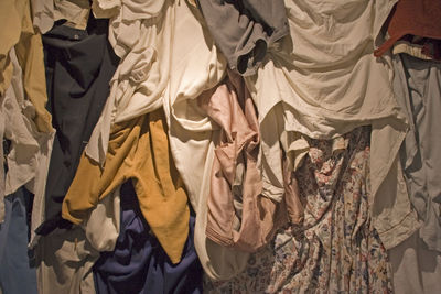 Full frame shot of clothes hanging