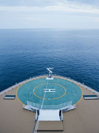 High angle view of sea against sky