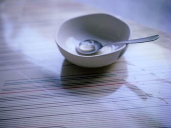 Close-up of food on table