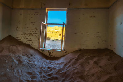 Interior of abandoned building