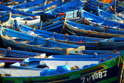 View of boats in water