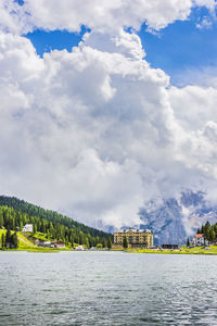 Scenic view of river against sky