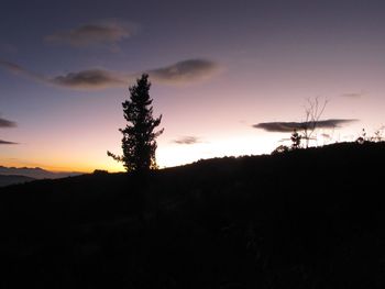 Scenic view of landscape at sunset