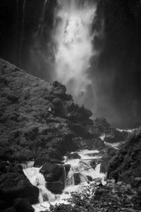 Scenic view of waterfall