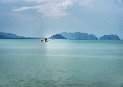 View of boats in sea