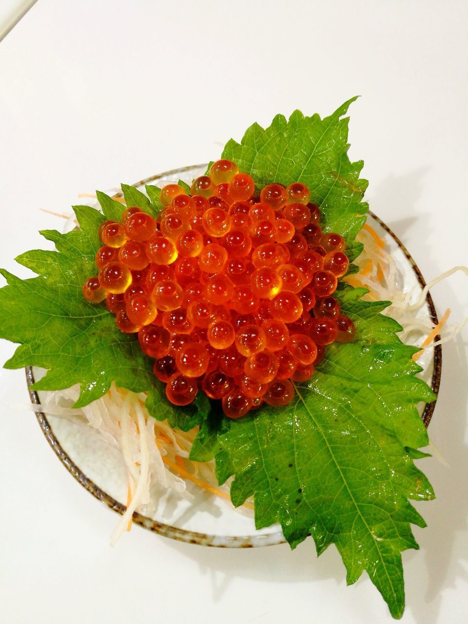 HIGH ANGLE VIEW OF STRAWBERRIES