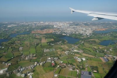 Aerial view of landscape against sky