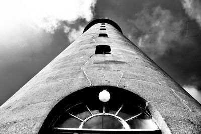 Low angle view of old building against sky