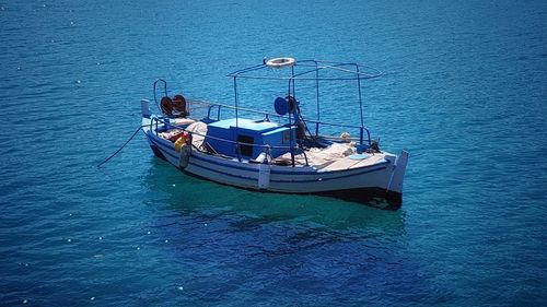 High angle view of sea