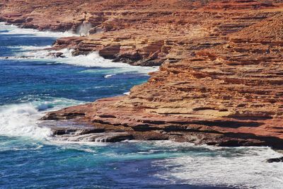 Rock formation on sea shore