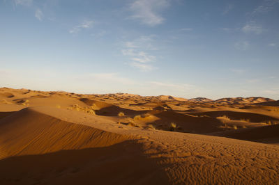 Scenic view of sahara desert against sky