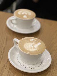 Close-up of coffee on table