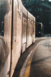 Train at railroad station