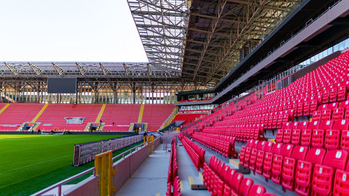 View of an empty benches