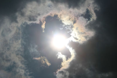 Low angle view of cloudy sky